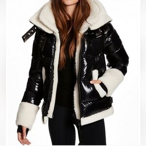 SAM.Heidi Shearling Bib Puffer Jacket
